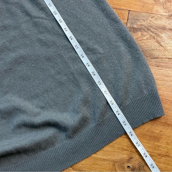 Autumn Cashmere Taupe Gray Cashmere Crew Neck Short Sleeve T Shirt Sweater - Picture 8 of 9
